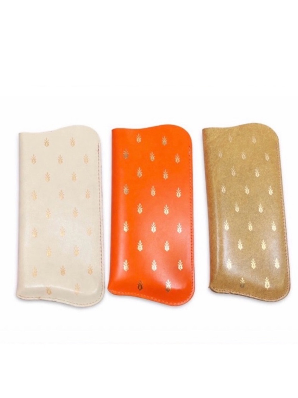 Vintage leather Italian eyeglass cases.